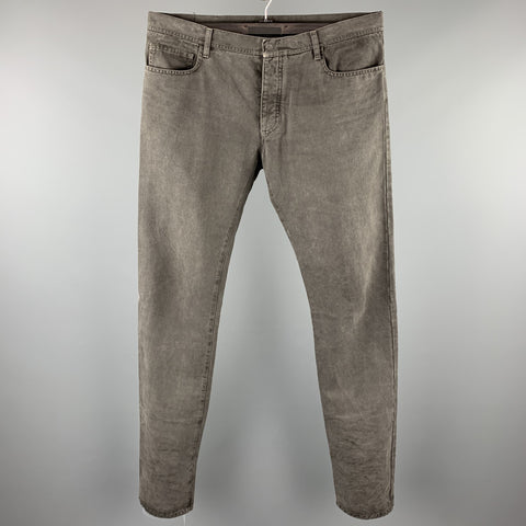 NICOLAS A. TARALIS Size 34 Grey Cotton Button Fly Casual Pants