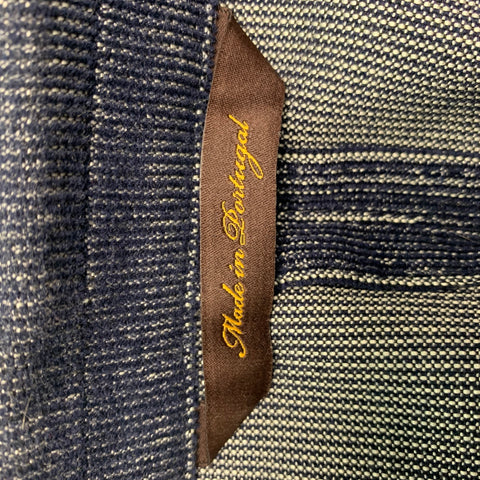 ROBERT TALBOTT Size L Navy White Corduroy Silk Cashmere Jacket