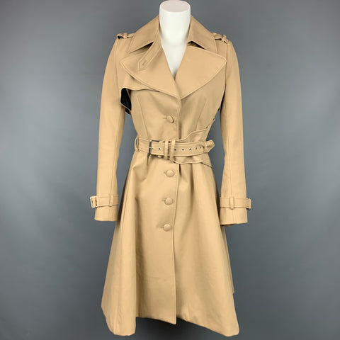 BOUCHRA JARRAR Taille 2 Trench-coat ceinturé en coton mélangé beige