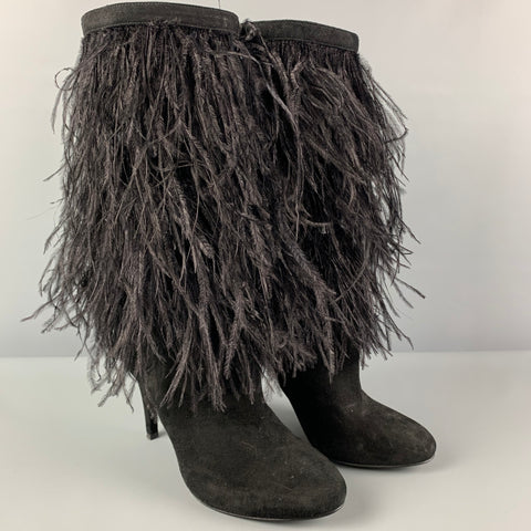 MICHAEL by MICHAEL KORS Botas Asha sin cordones de ante negro talla 7.5
