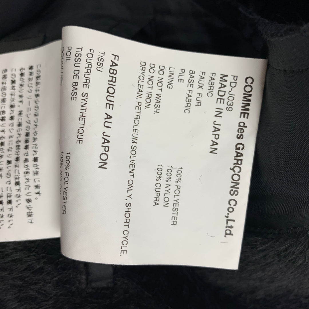 COMME des GARCONS HOMME PLUS Size M Black Polyester Faux Fur Vest Jacket