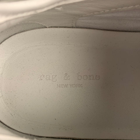 RAG &amp; BONE Army Taille 10 Baskets à lacets en cuir suédé blanc