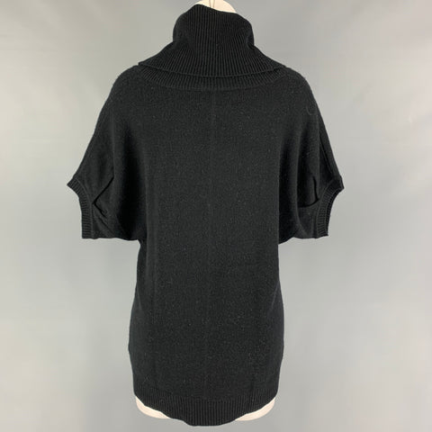 MICHAEL STARS Size S Black Cashmere Blend Short Sleeve Casual Top