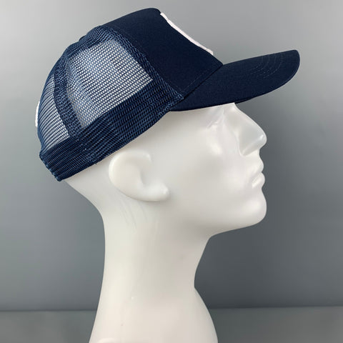 DSQUARED2 Navy Embroidered Canvas Trucker Hat