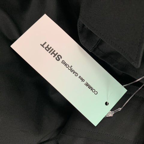 COMME des GARCONS SHIRT Size XL Black Cut Out Cotton Long Sleeve Shirt