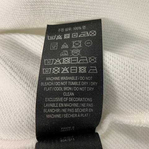 BURBERRY Talla XL Sudadera corta de algodón liso blanco
