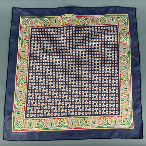 POLO by RALPH LAUREN Navy Red Print Pocket Square