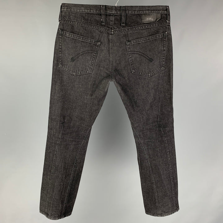 NEIL BARRETT Size 36 Charcoal Stitched Cotton Large Pockets Jeans