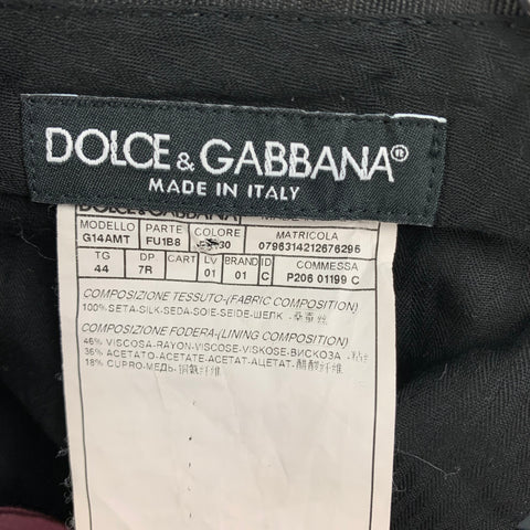 DOLCE & GABBANA Martini Size 34 Burgundy Silk Shawl Lapel Suit