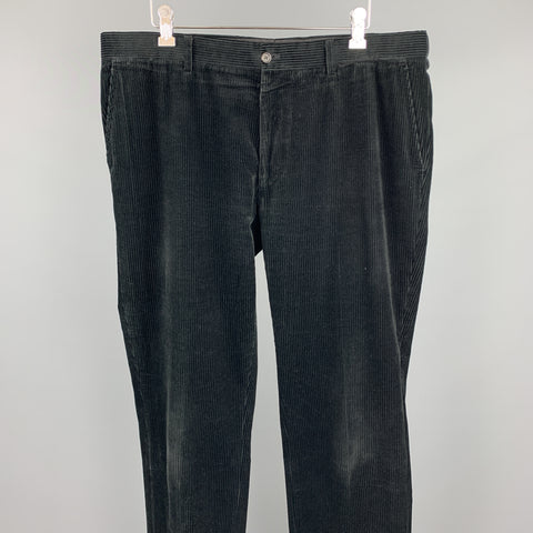 RALPH LAUREN Size 36 Black Zip Fly Corduroy Casual Pants
