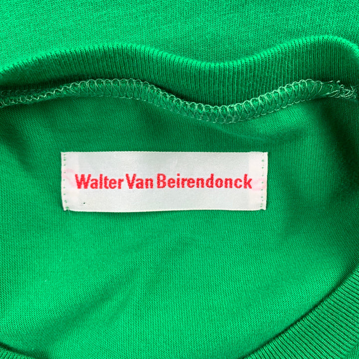 WALTER VAN BEIRENDONCK Taille XL T-shirt à manches longues en coton vert