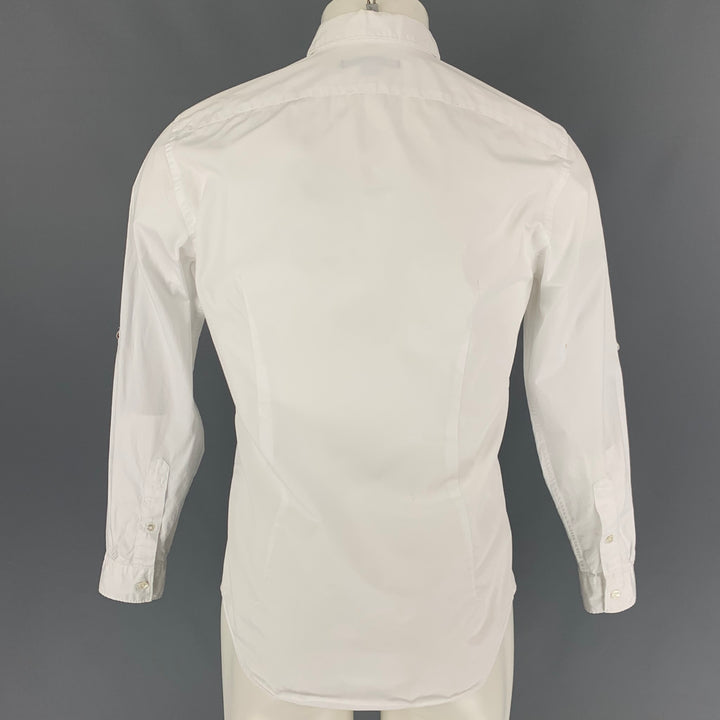 JOHN VARVATOS Size XS White Cotton Long Sleeve Shirt