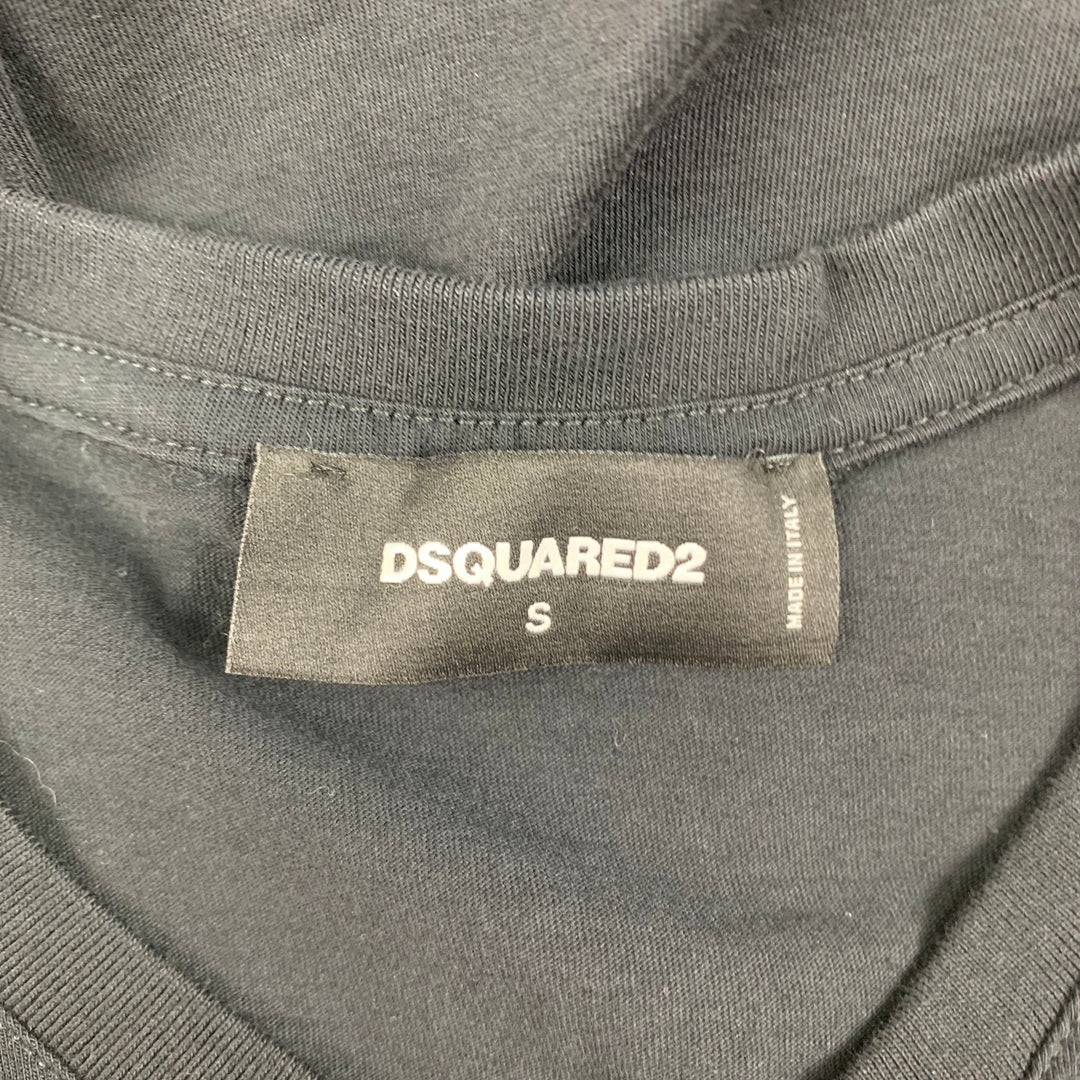 DSQUARED2 Taille S T-shirt à manches courtes en coton multicolore noir