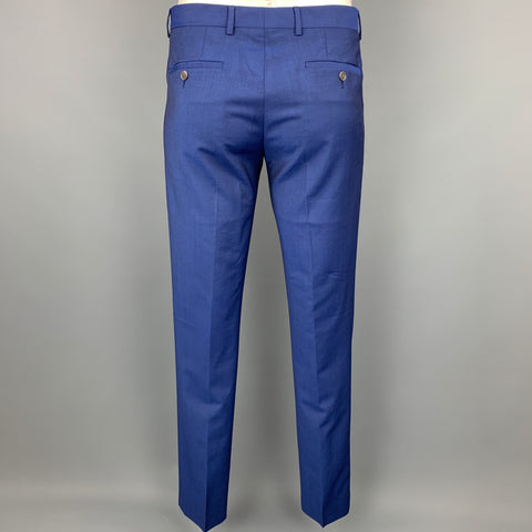 PAUL SMITH The Kensington Size 40 Regular Royal Blue Wool / Mohair Suit