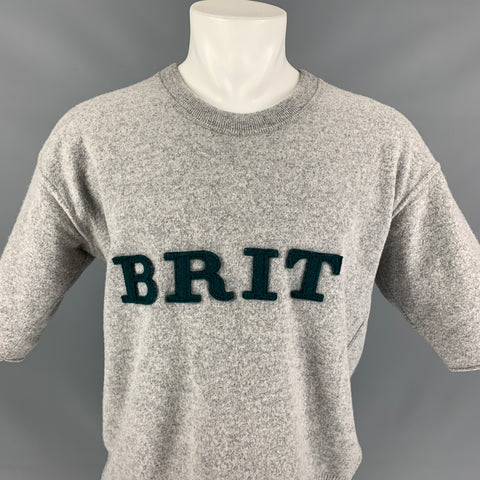 BURBERRY PRORSUM by Christopher Bailey Fall 2011 Size M Grey Brit Short Sleeve Sweater
