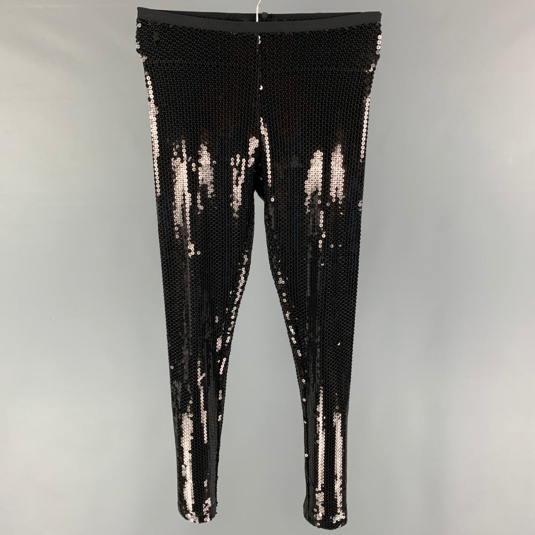 MARC JACOBS Taille 0 Legging à paillettes en polyester noir