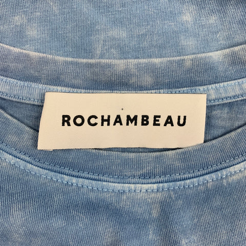ROCHAMBEAU Taille XS T-shirt en coton graphique bleu clair