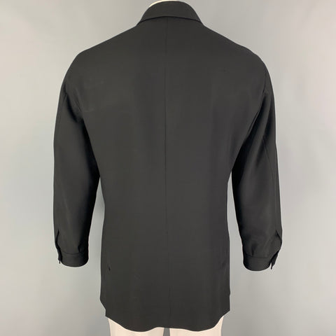 ERMENEGILDO ZEGNA Size 42 Black Wool Single Breasted Jacket