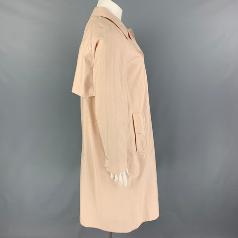 BURBERRY LONDON Size 10 Cream Peak Lapel Coat