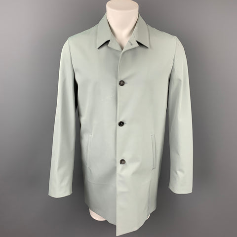 PRADA Size M Sea Foam Polyester Buttoned Car Coat