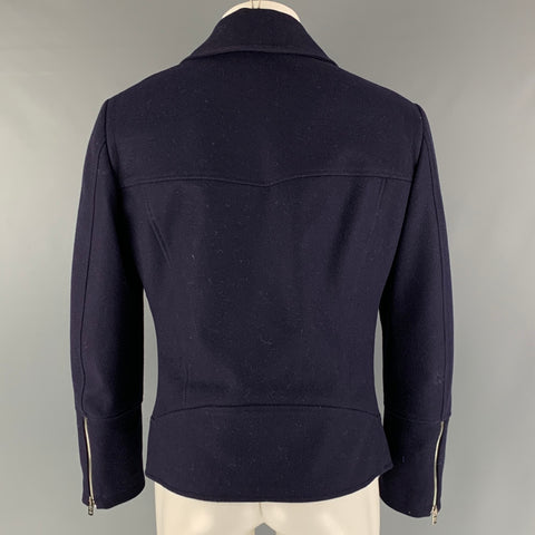 PATRIZIA PEPE Size M Purple Wool Asymmetrical Jacket
