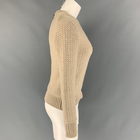 LOUIS VUITTON Size M Oatmeal Knitted Wool / Cashmere Sweater