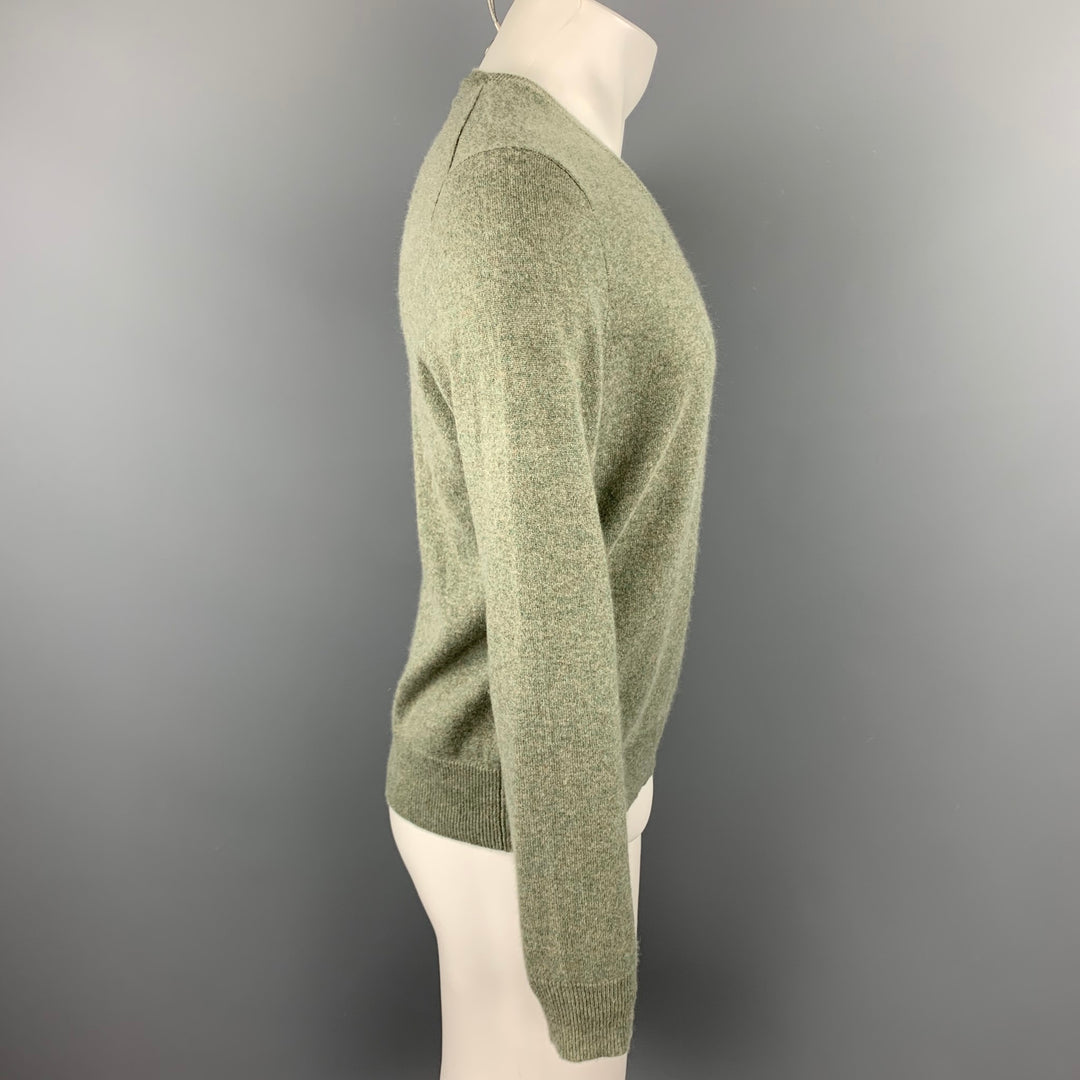 POLO by RALPH LAUREN Size S Olive Heather Cashmere V-Neck Sweater