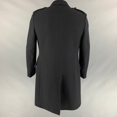 BAND OF OUTSIDERS Size 42 Navy Wool / Nylon Double Breasted Coat