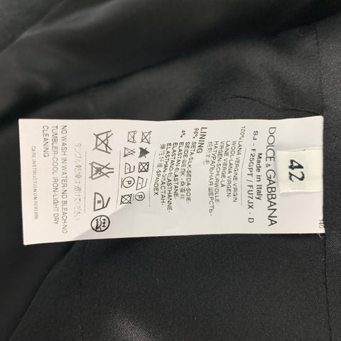 DOLCE & GABBANA Size 6 Grey Virgin Wool Jacket Blazer