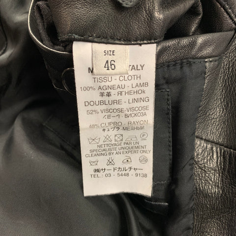 GIVENCHY Size XS Black Leather Hooded Zip Up Jacket