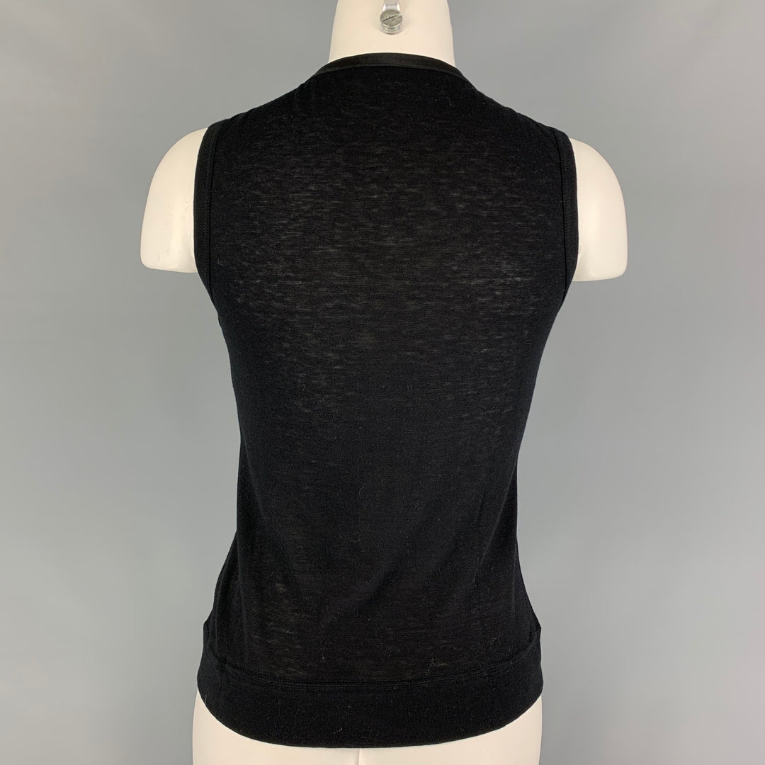 DOLCE &amp; GABBANA Talla 4 Top casual negro con cuello en V