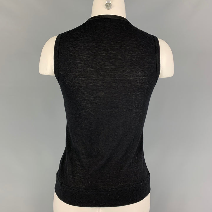 DOLCE & GABBANA Size 4 Black V-Neck Casual Top