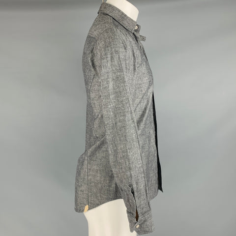 RAG & BONE Size S Grey Cotton Button Up Long Sleeve Shirt