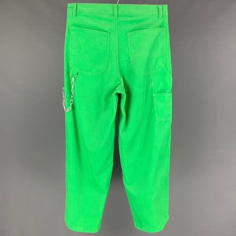 LANDLORD Size M Green Corduroy Cotton Zip Fly Casual Pants