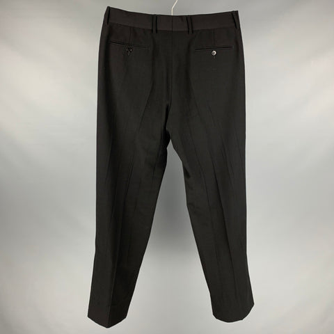 GUCCI Taille 34 Pantalon habillé en laine noire à devant plat