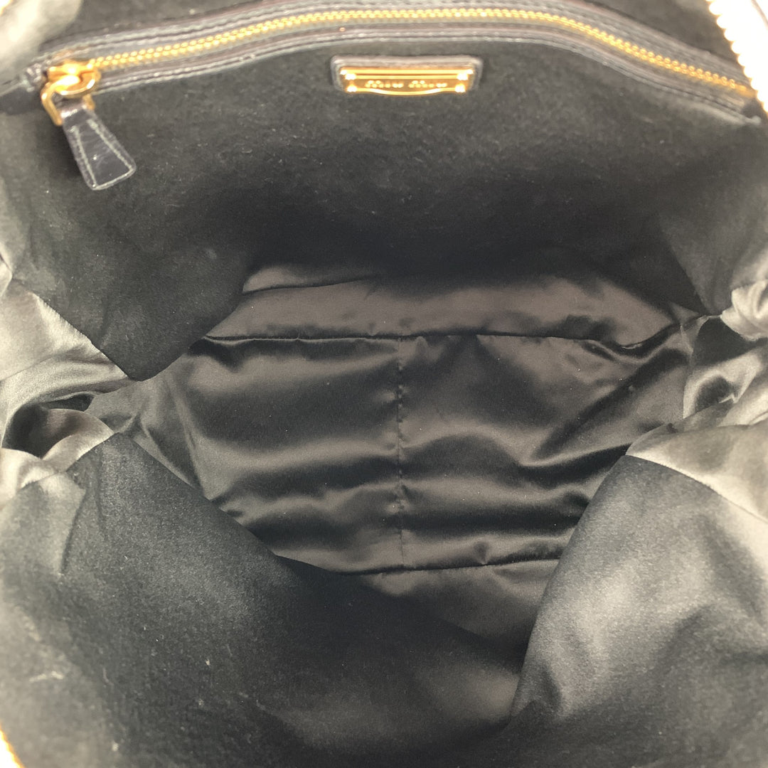MIU MIU Black Patent Leather Shoulder Handbag