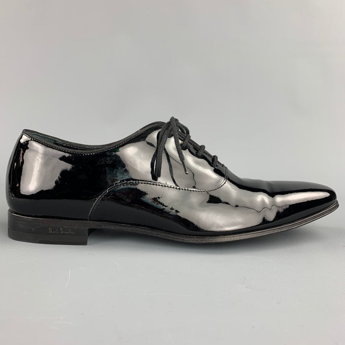 PAUL SMITH Talla 9 Zapatos de vestir con cordones de charol negro