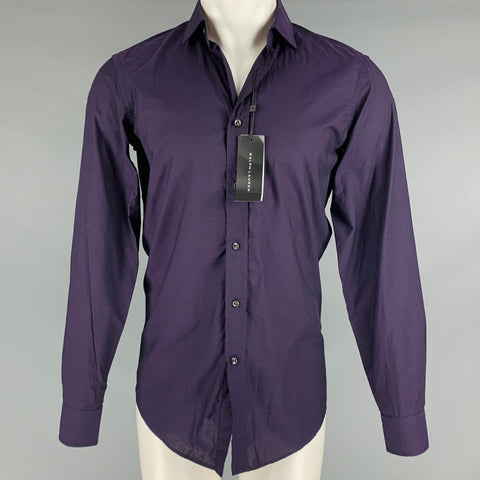RALPH LAUREN Size S Purple Cotton Button Up Long Sleeve Shirt