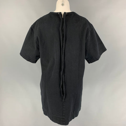 MARC JACOBS Taille S Robe droite en toile de coton noir