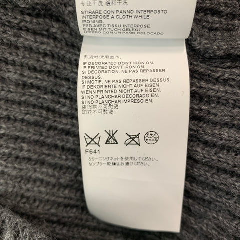 MARTIN MARGIELA Size L Grey Alpaca Blend Hooded Sweater