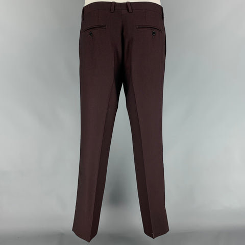 DOLCE & GABBANA Size 38 Regular Brown Wool Notch Lapel Suit