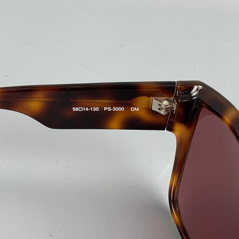 PAUL SMITH Brown Tortoise Acetate Square Sunglasses