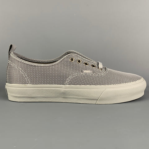 VANS x KRINK Size 9.5 Silver Woven Lace Up Sneakers