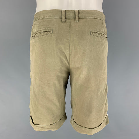 ALBAM Size 32 Olive Cotton Shorts