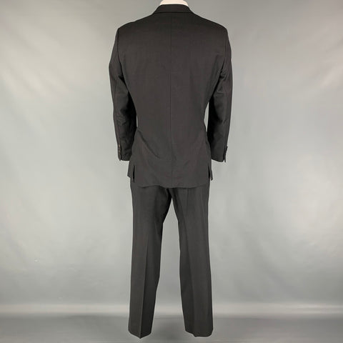BOSS by HUGO BOSS Size 40 Grey Virgin Wool Notch Lapel Suit
