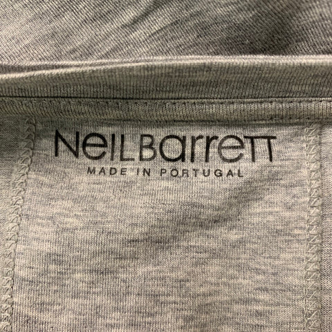 NEIL BARRETT Size M Grey Heather Crew-Neck T-shirt