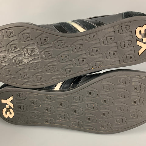 Y-3 by YOJHI YAMAMOTO  Size 11.5 Black Leather Low Top Sneakers