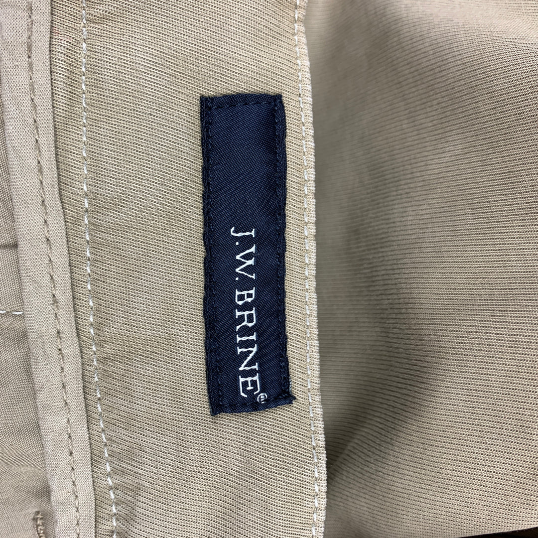 J.W. BRINE Size 34 Khaki Cotton Blend Zip Fly Casual Pants