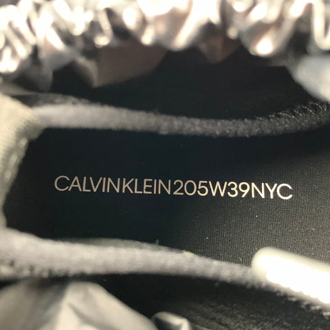 CALVIN KLEIN 205W39NYC Taille 12,5 Baskets à lacets en nylon gris noir