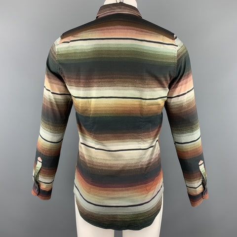PAUL SMITH Size S Stripe Multi-Color Cotton Button Up Long Sleeve Shirt